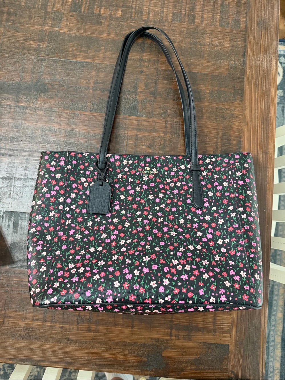 Kate spade Floral Black Tote Bag